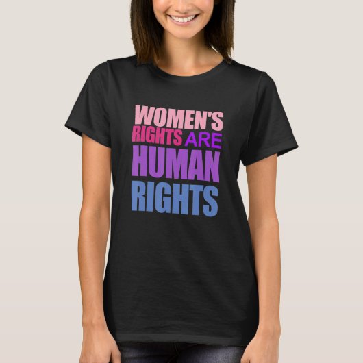 Funny WOMEN'S RIGHTS ARE HUMAN RIGHTS T-shirt (Voorkant)