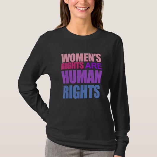 Funny WOMEN'S RIGHTS ARE HUMAN RIGHTS T-shirt (Voorkant)