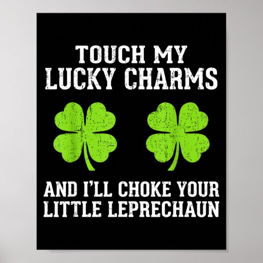 Funny womens st patrick's day irish shamrock st poster (Voorkant)