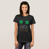 Funny Womens St Patricks Day Shamrock Drink T-shirt (Voorkant volledig)