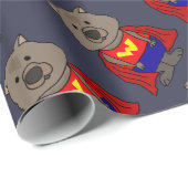 Funny Wonder Wombat Superheld Cartoon Art Cadeaupapier (Rol Hoek)