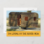 Funny Wood Camper Trailer Briefkaarten, langs de r Briefkaart (Voorkant / Achterkant)