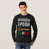 Funny Wooden Spoon Survivor Awesome T-shirt (Voorkant volledig)