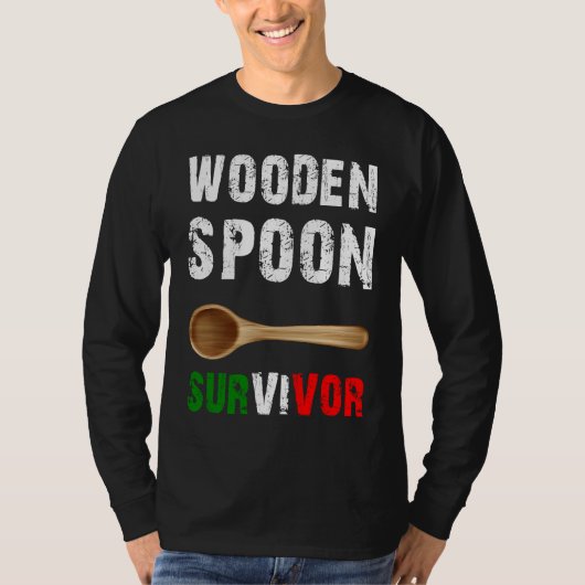 Funny Wooden Spoon Survivor Awesome T-shirt (Voorkant)
