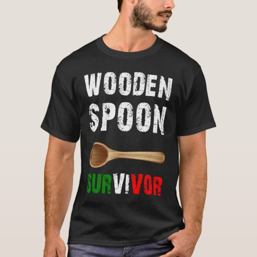 Funny Wooden Spoon Survivor Awesome T-shirt (Voorkant)