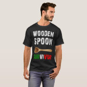 Funny Wooden Spoon Survivor Awesome T-shirt (Voorkant volledig)