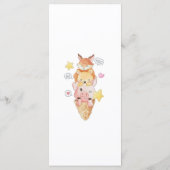 Funny Woodland Animals Baby Showe Party Menu (Achterkant)