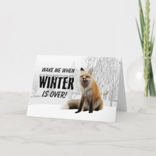 Funny Woodland Fox tired van Winter Kold goed krij Kaart