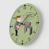 Funny Woodrouting Cartoon Clock met Notulen Grote Klok (Hoek)