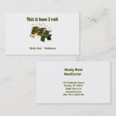 Funny Woodturner Cartoon Lathe Dit is hoe ik Roll Visitekaartje (Voorkant / Achterkant)