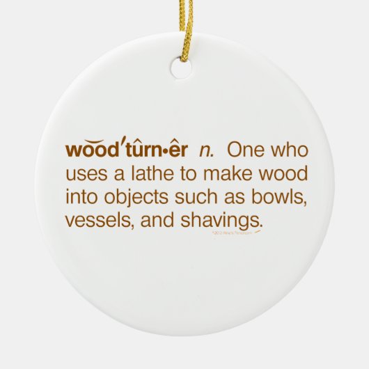 Funny Woodturner Definition Woodkeerkerst Keramisch Ornament (Voorkant)
