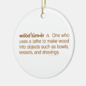 Funny Woodturner Definition Woodkeerkerst Keramisch Ornament (Links)