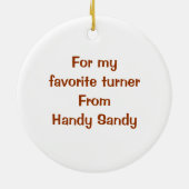 Funny Woodturner Definition Woodkeerkerst Keramisch Ornament (Achterkant)