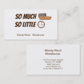 Funny Woodturner Woodplayer Handyman Carpenter Visitekaartje (Voorkant / Achterkant)