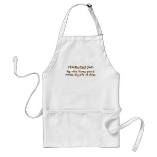 Funny Woodturners Apron Confucius Zeg Zen Gezegde Standaard Schort
