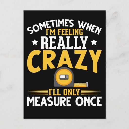 Funny Woodworker Joke USA Carpenter Humor Briefkaart (Voorkant)