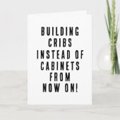 Funny Woodworker Zwangerschap Aankondiging Gezegde (Voorkant)