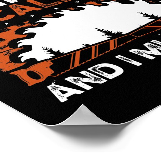 Funny Woodworking Carpenter De workshop is Poster (Hoek)