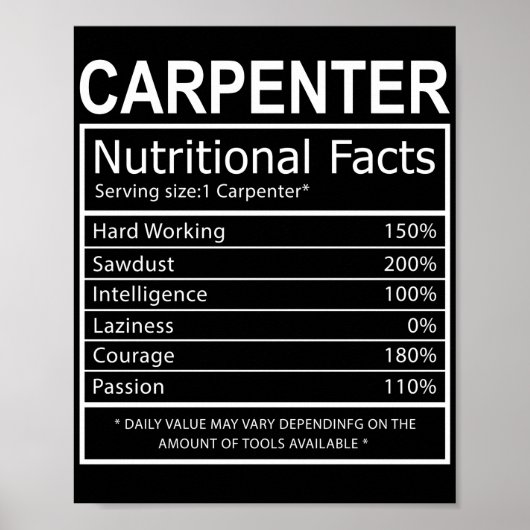 Funny Woodworking Dad Carpenter Carpenter Poster (Voorkant)