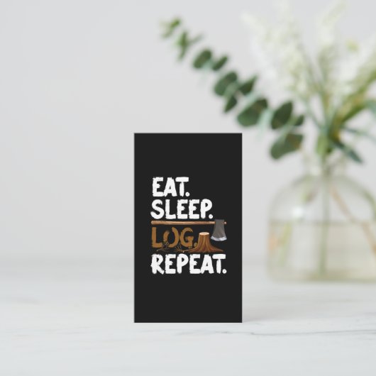 Funny Woodworking Forester Quote Forest Loggers Visitekaartje (Staand voorkant)