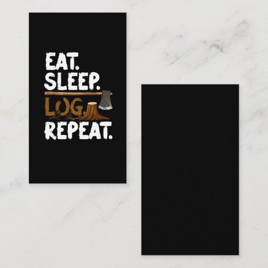 Funny Woodworking Forester Quote Forest Loggers Visitekaartje (Voorkant / Achterkant)