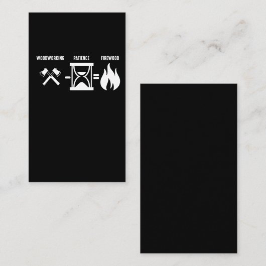 Funny Woodworking Quote WoodMedewerker Joke Firewo Visitekaartje (Voorkant / Achterkant)