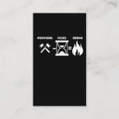 Funny Woodworking Quote WoodMedewerker Joke Firewo Visitekaartje (Voorkant)