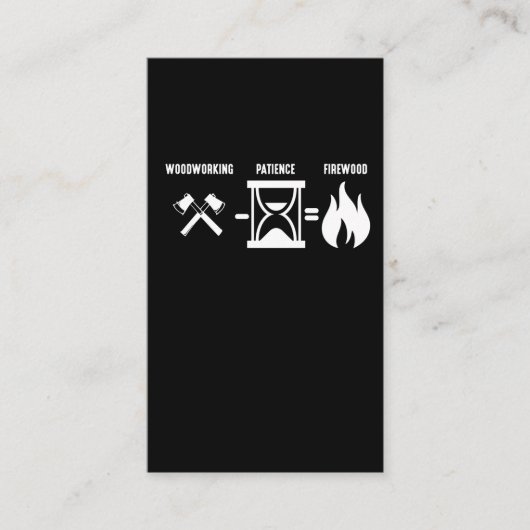 Funny Woodworking Quote WoodMedewerker Joke Firewo Visitekaartje (Voorkant)