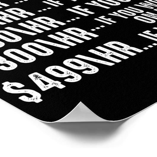 Funny Woodworking Vader Carpenter Hourly Poster (Hoek)