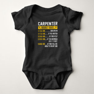 Funny Woodworking Vader Carpenter Hourly Romper