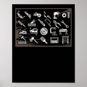 Funny Woodworking Vader Carpenter Poster