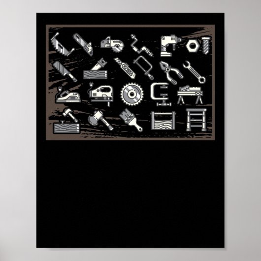 Funny Woodworking Vader Carpenter Poster (Voorkant)