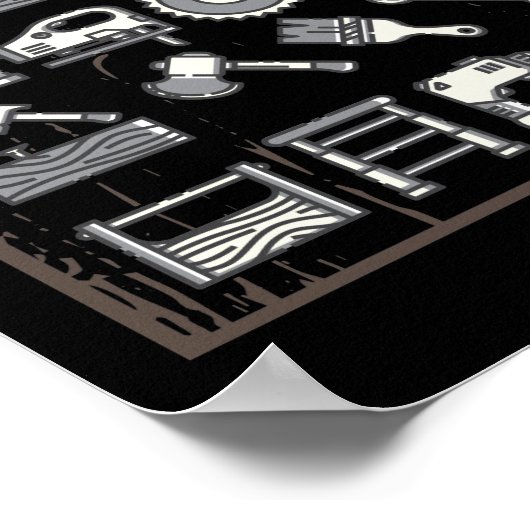 Funny Woodworking Vader Carpenter Tools Poster (Hoek)