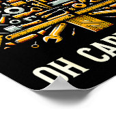 Funny Woodworking Woodworker Carpentry Christmas T Poster (Hoek)