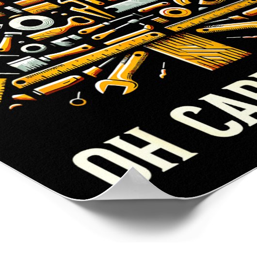 Funny Woodworking Woodworker Carpentry Christmas T Poster (Hoek)