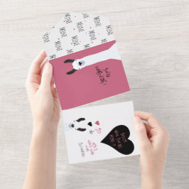 Funny Wool You Be Mine? Llama Puns Proposal  Card All In One Uitnodiging