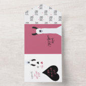 Funny Wool You Be Mine? Llama Puns Proposal  Card All In One Uitnodiging (Binnen)