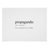 Funny Word Definitions: Propaganda Perfect Poster (Voorkant)