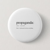 Funny Word Definitions: Propaganda Ronde Button 5,7 Cm (Voorkant)
