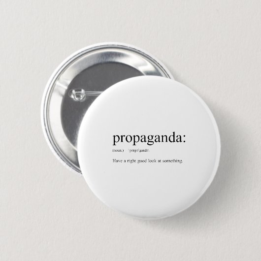 Funny Word Definitions: Propaganda Ronde Button 5,7 Cm (Voorkant /achterkant)