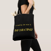Funny 'Word to the Wise' Humor Tote Bag (Dichtbij)