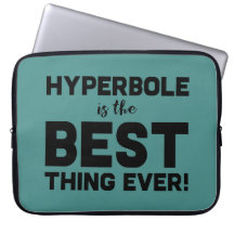 Funny Wordplay Hyperbole is de beste Nerdy Geeky