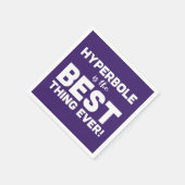 Funny Wordplay Hyperbole is de beste Typografie Servet (Hoek)