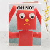 FUNNY WORDT OUDER OH NEE! RUBBER MAN BIG KAART (Gele Bloem)