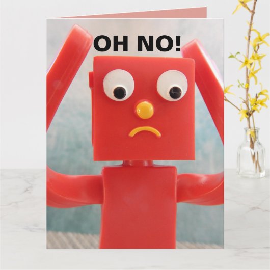 FUNNY WORDT OUDER OH NEE! RUBBER MAN BIG KAART (Gele Bloem)