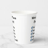 Funny Work at Home Checklist Papieren Bekers (Rechts)