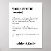 Funny Work Bestie Afbeelding Gift Hilarious Co-med Poster (Voorkant)
