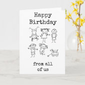 Funny Work Birthday Kaart, van ons allemaal Kaart (Gele Bloem)