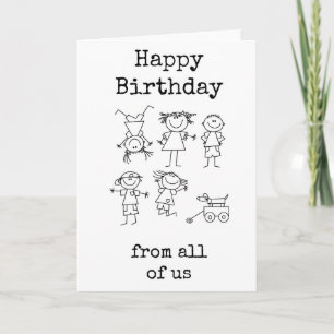 Funny Work Birthday Kaart, van ons allemaal Kaart