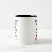 Funny Work Forecast Quote – Sarcasm & Profanity  Tweekleurige Koffiemok (Center)